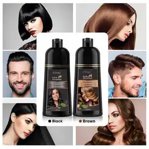 OEM Private Label Permanent Hair Dye Shampoo Argan Oil Color Hair Shampoo Ammonia Free Aromatic Fast Coloring For White Coverage