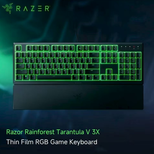 <span class=keywords><strong>Razer</strong></span> Rainforest Viper V3 x chơi game Bàn phím 104 Bàn phím màng với RGB màu duy nhất đèn nền và cổ tay phần còn lại - Product Image 3