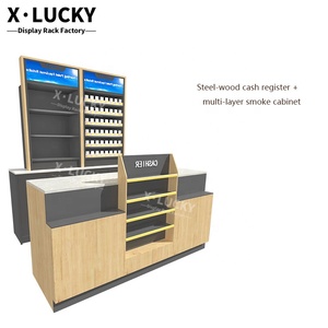 Conception En Bois moderne Pour Nappes <span class=keywords><strong>de</strong></span> Magasin Mobile Registre D'épicerie Comptoir Caisse Pour Magasin <span class=keywords><strong>De</strong></span> Détail - Product Image 3