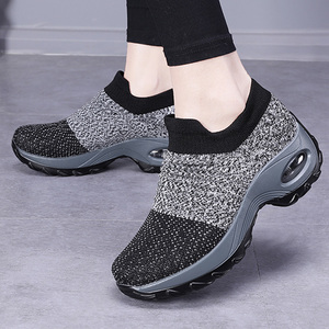 Scarpe da Ginnastica <span class=keywords><strong>Bianche</strong></span> Traspiranti da Donna per Fitness e Passeggio, Comode <span class=keywords><strong>Sneakers</strong></span> <span class=keywords><strong>con</strong></span> <span class=keywords><strong>Zeppa</strong></span> in Rete - Product Image 3