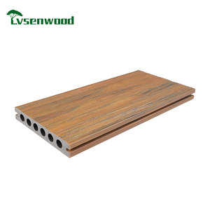 Hot Sale Co-Extrusion Interlocking Wpc Decking Very Low Fading Wooden Floor Garden <strong>Plastic</strong> <strong>Lumber</strong> - Product Image 3