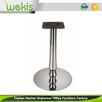 WEKIS Moderne Pas Cher Chrome Table De Conférence Base Meubles En Métal En Acier Inoxydable Verre Marbre Table À Manger Base