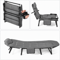 Lit de camping portable d'extérieur avec matelas, lit de camping pliable en gros pour usage intérieur et extérieur, patio, plage