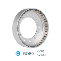 RO80 KV105 CubeMars Rahmenloser BLDC-Motor 48V 4Nm Hochdrehmoment Outrunner für Exoskelett & Roboterarm mit Hohlbohrung und integriertem Sensor