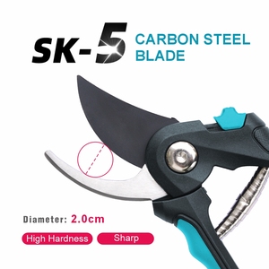 Wholesales New Adjustable Bypass Tree Pruning SK5 Carbon Steel Garden <strong>Pruner</strong> Hand Secateurs With Safty Lock For OEM/ODM Customer - Product Image 4