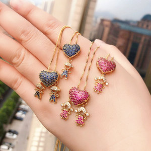 Collier pendentif cœur pour enfants, cadeau d'anniversaire pour bébé, bijoux pour enfants, vente chaude 2026 - Product Image 2