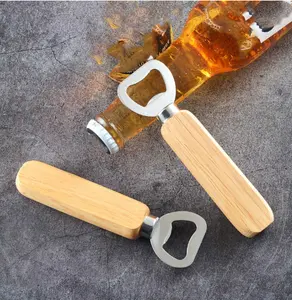 factory cheap price eco friendly custom blank beer wooden handle bottle opener