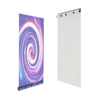 Affichage numérique mural en verre LED transparent flexible commercial moderne