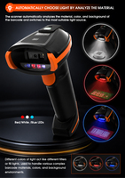 Escáner de Código de Barras Industrial Inalámbrico Rakinda S3 2D, Pistola de Escaneo de Códigos QR 2.4G, Sensor CMOS, 12 Horas de Funcionamiento