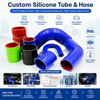 Tuyau en silicone flexible personnalisé de haute qualité flexion à 180/90 degrés tuyaux en caoutchouc coudés en silicone haute température renforcés