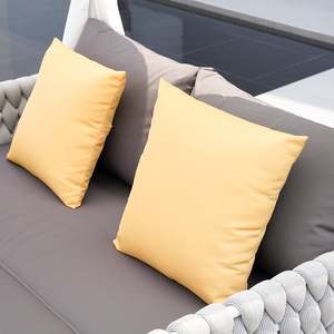 Luxe Offre Spéciale Patio Extérieur Jardin Simple Blanc En Aluminium Tissé Double <span class=keywords><strong>Chaise</strong></span> <span class=keywords><strong>Longue</strong></span> <span class=keywords><strong>avec</strong></span> Rideaux <span class=keywords><strong>Auvent</strong></span> - Product Image 6