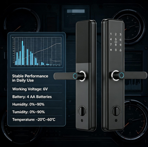 LangYeao Fingerprint Door Lock Aluminum Alloy 5 Ways Unlock APP <strong>Control</strong> Digital Electronic Lock for Apartment Hotel Rental House - Product Image 4