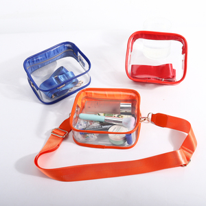 Keymay bas quantité minimale de commande brillant métallique en cuir PU noir vert bleu <span class=keywords><strong>Royal</strong></span> clair téléphone sac à main stade approuvé femmes filles clair stade sac - Product Image 1