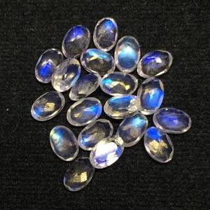 Wholesale Vivaaz Gems AAA Quality 4x5mm Natural Rainbow <b>Moonstone</b> Multi Fire Loose Oval Faceted Gemstone IGI Certified Heat - Product Image 4