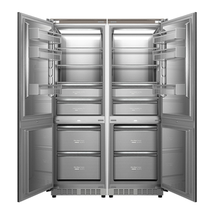 Réfrigérateur encastrable 302L 24 pouces, sans givre, en acier inoxydable, Classe A CE CB, pour usage hôtelier, design sans givre à porte française, garde vos aliments frais - Product Image 3