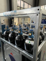 Support de stockage robuste pour 4x4 unités de 16 bouteilles de 50L en acier au carbone pour cylindres d'azote liquide, pour plateformes offshore, garantie 1 an