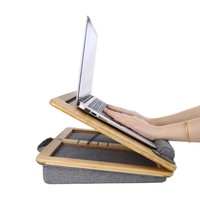 Support portable pour ordinateur portable en bambou naturel, prix d'usine, 60 angles réglables, support pour tablette, pliable pour ordinateurs portables