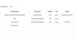 แหวนเพชร Radiant Lab Grown Diamond แบบครึ่งวง ชุบทอง 10K ดีไซน์หรูหราสำหรับงานแต่งงานและวันครบรอบของผู้หญิง - Product Image 6