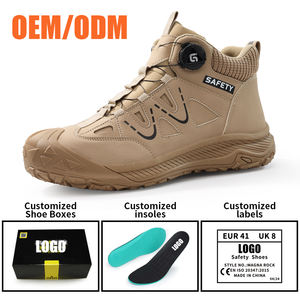 Guyisa Bottes de sécurité à bout en acier anti-écrasement et anti-crevaison confortables en maille de microfibre avec boucle intelligente pour toutes les saisons pour hommes - Product Image 3