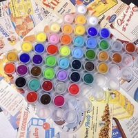 Lot de 48 pots de peinture acrylique de base de 3 ml pour enfants, idéal pour les loisirs créatifs et la peinture sur toile, avec bande de rangement pour pots