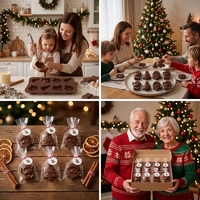 Moules en silicone pour chocolat de Noël SILIKOLOVE Factory, faciles à nettoyer, LFGB Platinum, sans BPA, antiadhésifs, pour bonbons et pâtisseries