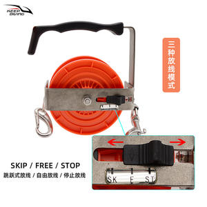KEEP DIVING FXL 958 150/290FT Adjustable Handle Wheel Handle Reel Cave Diving Technical Diving <b>Guide</b> <b>Rope</b> SMB Buoy Release - Product Image 3