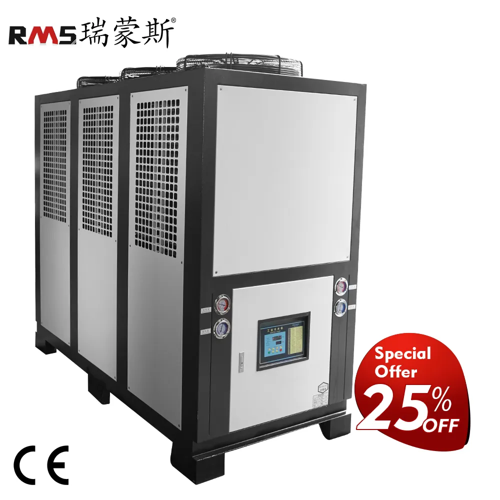 Mükemmel soğutma Chiller 5HP R22/R407C enjeksiyon plastik Chiller 5Ton hava soğutmalı endüstriyel su soğutucu satılık