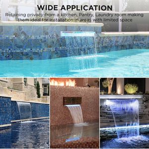 Fontana a LED in Acciaio Inox per Esterni, Cascata Decorativa per <span class=keywords><strong>Giardino</strong></span> e Cortile con Effetto Acqua Corrente - Product Image 6