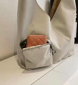 <b>Large</b> capacity leisure single shoulder commuting shopping solid color open style women's handbag custom logo shopping <b>bag</b> - Product Image 5