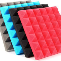 Panneau acoustique en mousse de polyester à surface pyramidale moderne pour studio d'enregistrement, home cinéma, salle de sport, salon