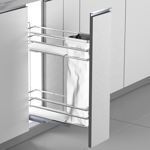 Modern 2-Tier Metal <b>Wire</b> <b>Pull</b>-<b>Out</b> Bread <b>Basket</b> In-Cabinet Kitchen Cabinet Organizer Accessory 02.2A.RWD20731.904 China Supplier - Product Image 2