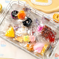 Set de Llaveros Kawaii con Forma de Comida, Lindos Llaveros de Postres, Waffle, Donut, Sandía, Queso, Venta al por Mayor, Recuerdos para Fiestas, Regalos, Juguetes a Granel