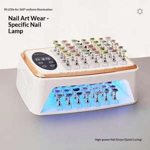 380W Portable Durable Modern Gel Polish Nail Dryer 4-<b>Timer</b> LED <b>Lamp</b> <b>with</b> 90 UV Beads - Product Image 3