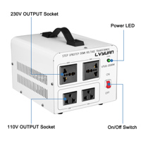 Transformador LVYUAN 2500W 2KVA monofásico 220V 110 V paso arriba y abajo transformador toroidal 220 a 110 convertidor de voltaje