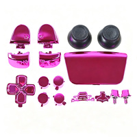 Kit complet de boutons chromés pour manette PS5 V3 : D-pad, R1, L1, R2, L2, boutons directionnels, boutons ABXY, boutons de déclenchement, capuchons de joystick et capuchons de stick analogique