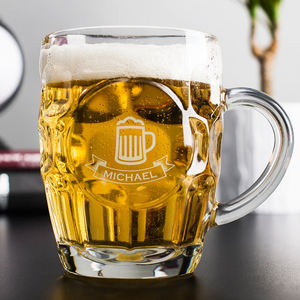 Groothandel op maat gemaakte gegolfde glazen biermok van bier, gegolfde biermok - Product Image 6