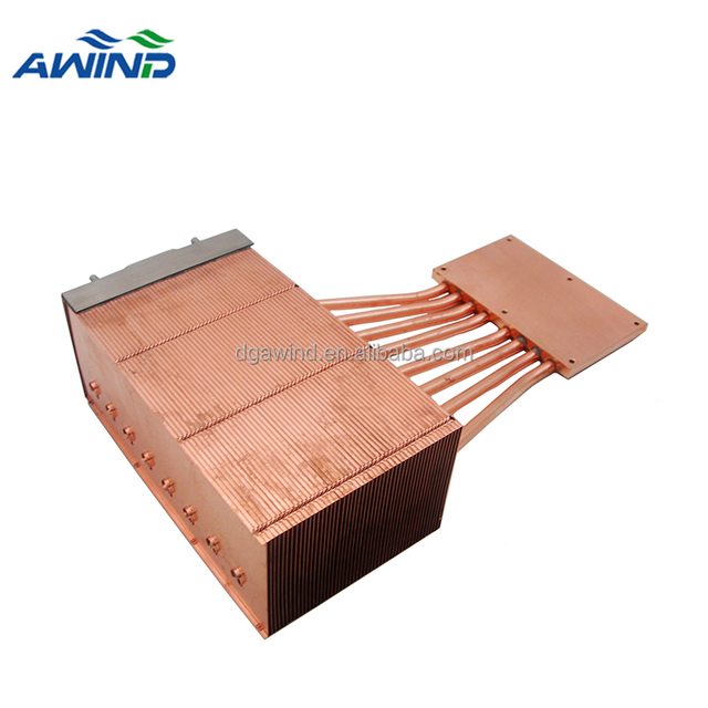 High Power 500w High Thermal Conductive Module Heat Sink with Anodized Copper Heatpipe Heatsink Profile for Industrial Equipment