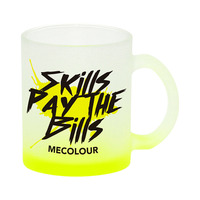 Verres à bière personnalisés avec logo DIY, 11 oz, transparents, givrés, blancs, dégradés, sublimation, verre à bière avec poignée