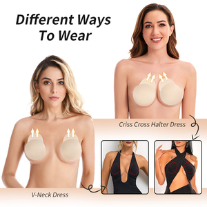 Xr079 tự dính tái sử dụng vú Cup Bra psuh bán buôn chảy xệ vú lfiting núm vú Bìa - Product Image 3