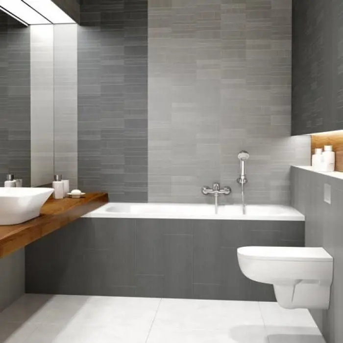 Vente à chaud au Royaume-Uni 5 mm Carrelage Effet mur humide salle de bain et douche PVC panneau mural revêtement carreaux de plafond