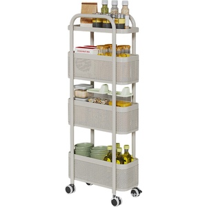 Oem nhiều lớp kim loại lưu trữ nhà bếp giá tầng thường vụ khoảng cách giỏ hàng cho tủ lạnh nhà vệ sinh đồ ăn tổ chức món ăn giá - Product Image 5