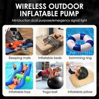 Compresseur d'air portable sans fil 2026 Best Seller, pompe de camping automatique blanche, pompe à air électrique portable pour sacs de rangement sous vide