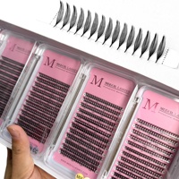 Nouvelles extensions de cils Comic Wings améliorées, éventails pré-faits en plumes pour un volume doux, super doux, faits à la main, haute qualité 0,05 mm, forme en spirale