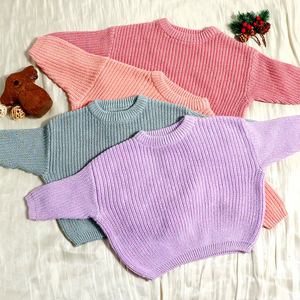 Nouvelle collection automne : Ensemble tricoté pour bébé – Pull en pur coton à col rond et haut de vêtement pour bébés garçons et filles - Product Image 3