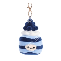 Porte-clés en peluche personnalisé OEM/ODM en forme de plante en pot de dessin animé
