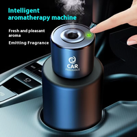 Diffuseur de parfum intelligent pour voiture, grande capacité 120 ml, support de tasse en métal, désodorisant de voiture, rechargeable par USB, démarrage et arrêt automatiques, aromathérapie