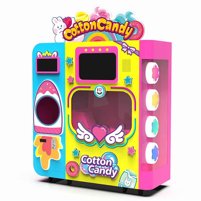 Plein automatique soie guimauve candy vending machine automatique sucre cotton candy machine barbe à papa