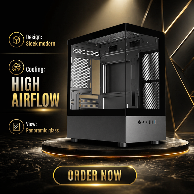 OEM Horizontal Pc Case M-ATX Gaming Computer Case With Tempered Glass PC Case