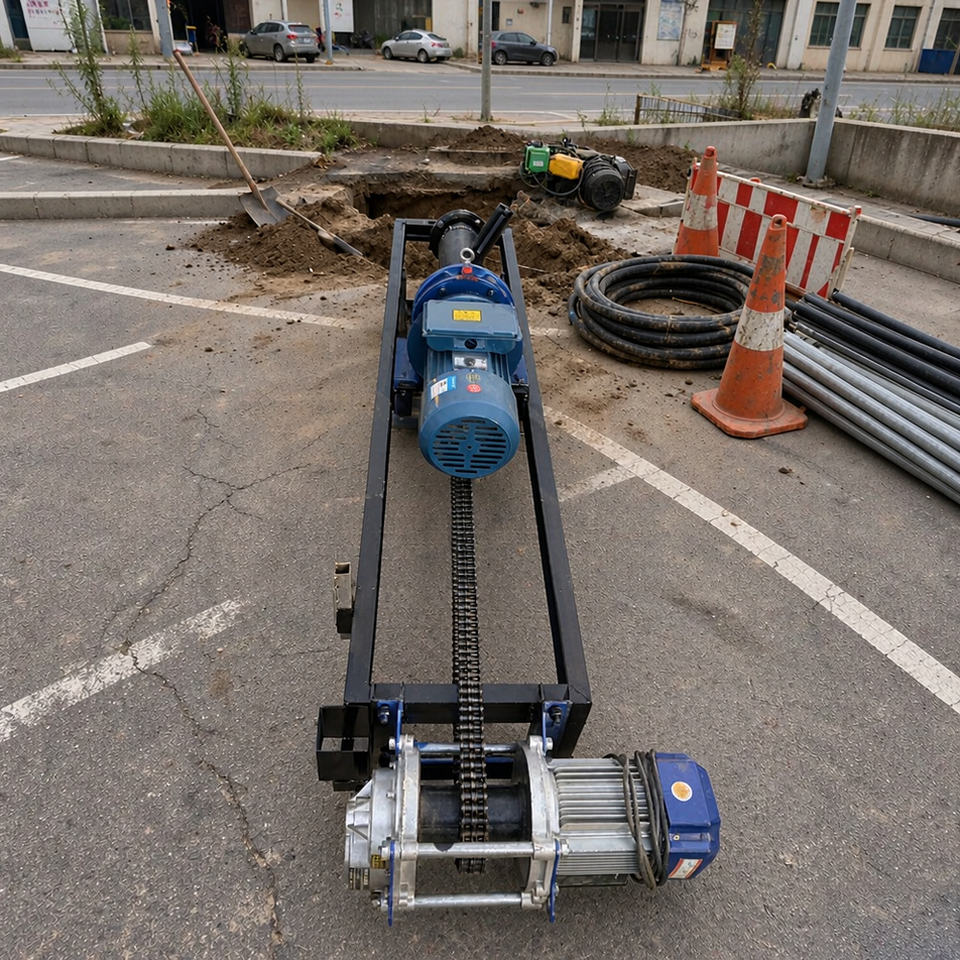 Electrical Cable Conduit HDD Drilling Machine 4 Ton Pullback Force ...