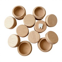 Boîte à dents de bébé en bois massif poli et personnalisée, écologique, pour la décoration de la maison, rangement de dents de table pour garçons et filles, première coupe de cheveux